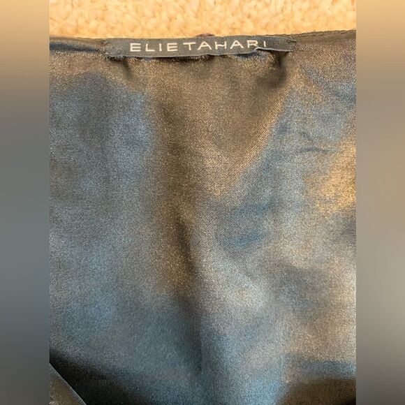 Elie Tahari Brown black sequin leopard print sleeveless cocktail dress Sz 10 - Picture 8 of 13